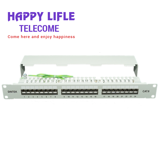 Patch Panel Cat.6 FTP 1U 24P 19inch chống nhiễu DINTEK